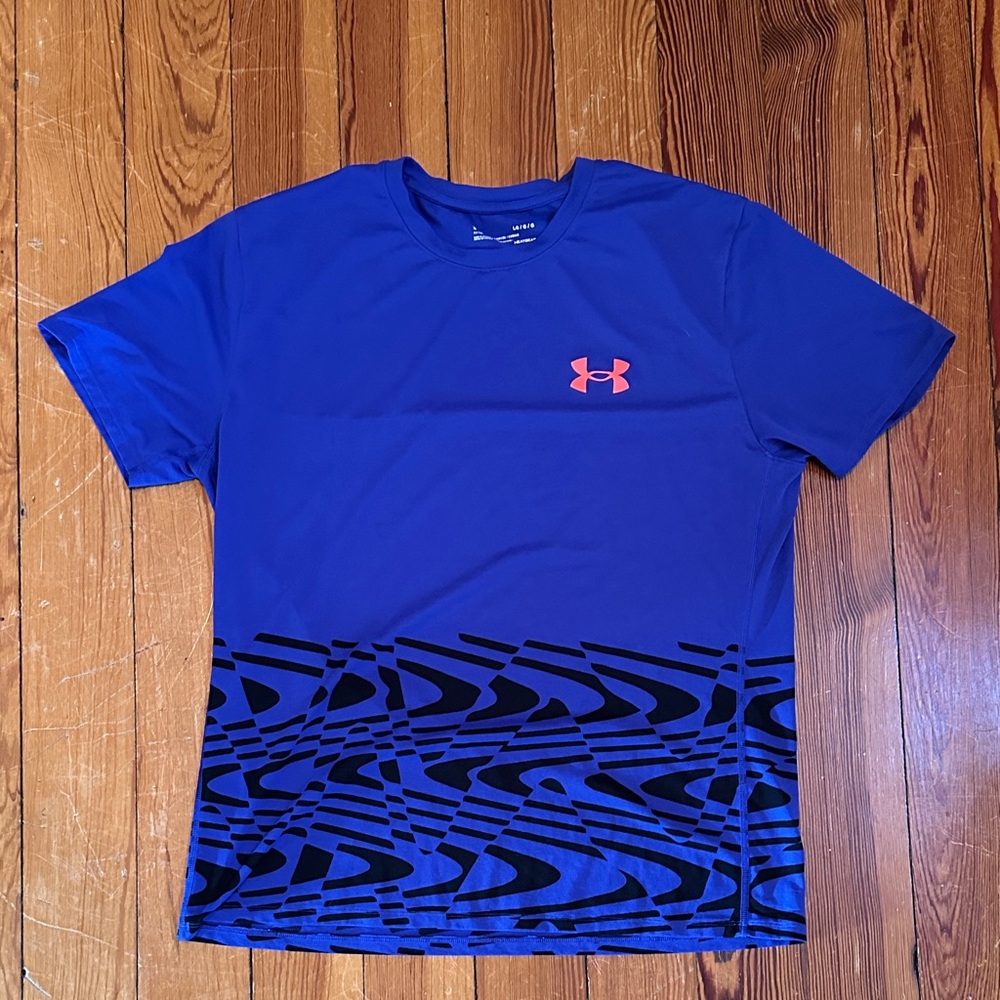 Under Armour Men's Vibrant Blue and Black Tee